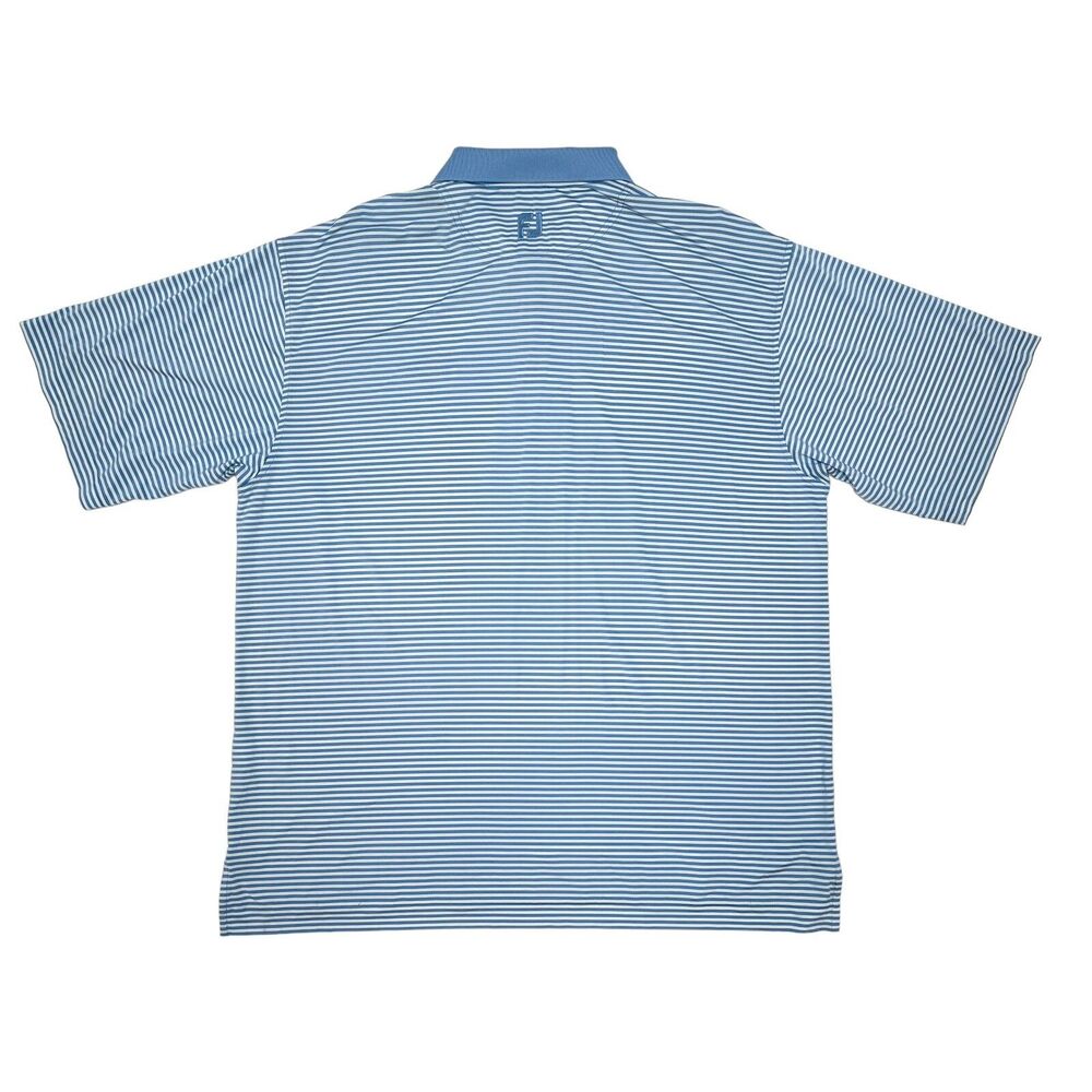 Miacomet Golf Polo Shirt Men Size XL Blue Striped FootJoy Nantucket Country Club - Picture 3 of 11